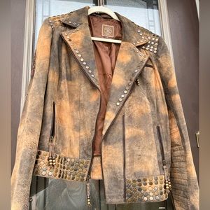 Double D Ranch Leather Jacket Size 1X. Gently Worn